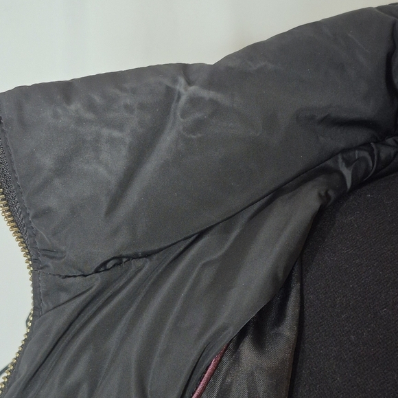 Cole Haan Black Signature Hooded Taffeta Down Coat - Size L - Picture 16 of 16